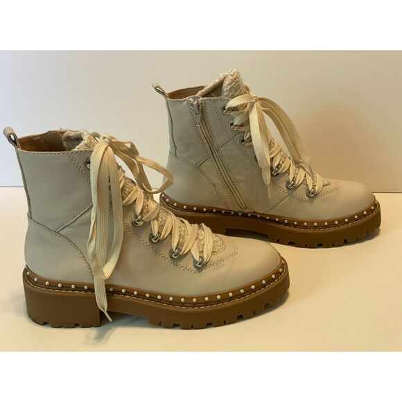 Steve Madden Women's Rainier RAIN15S1 Boots Leather Fabric Upper Size 8M - Picture 4 of 9